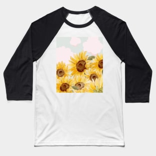 Sunflower field on sunny day Baseball T-Shirt